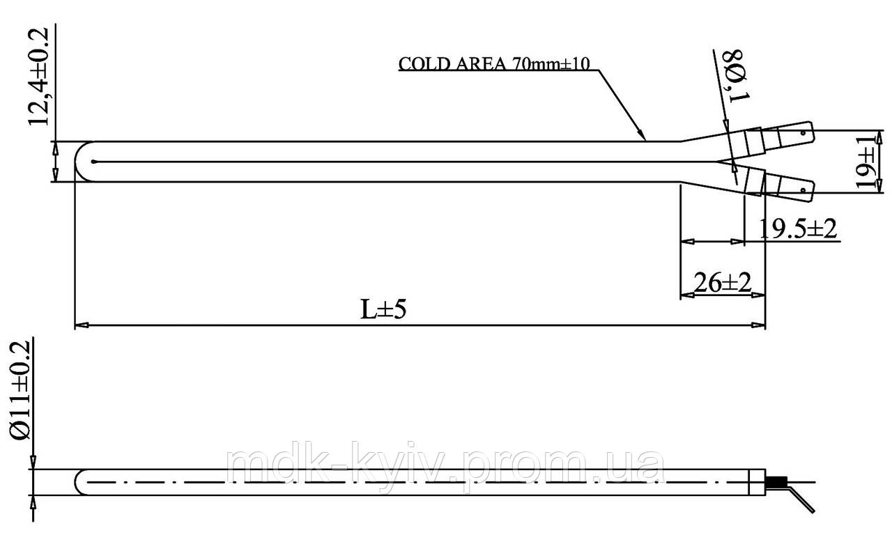 Сухой ТЭН 0,9 кВт для бойлера, труба нержавейка, Thermowatt (Италия) - фото 5 - id-p341491807