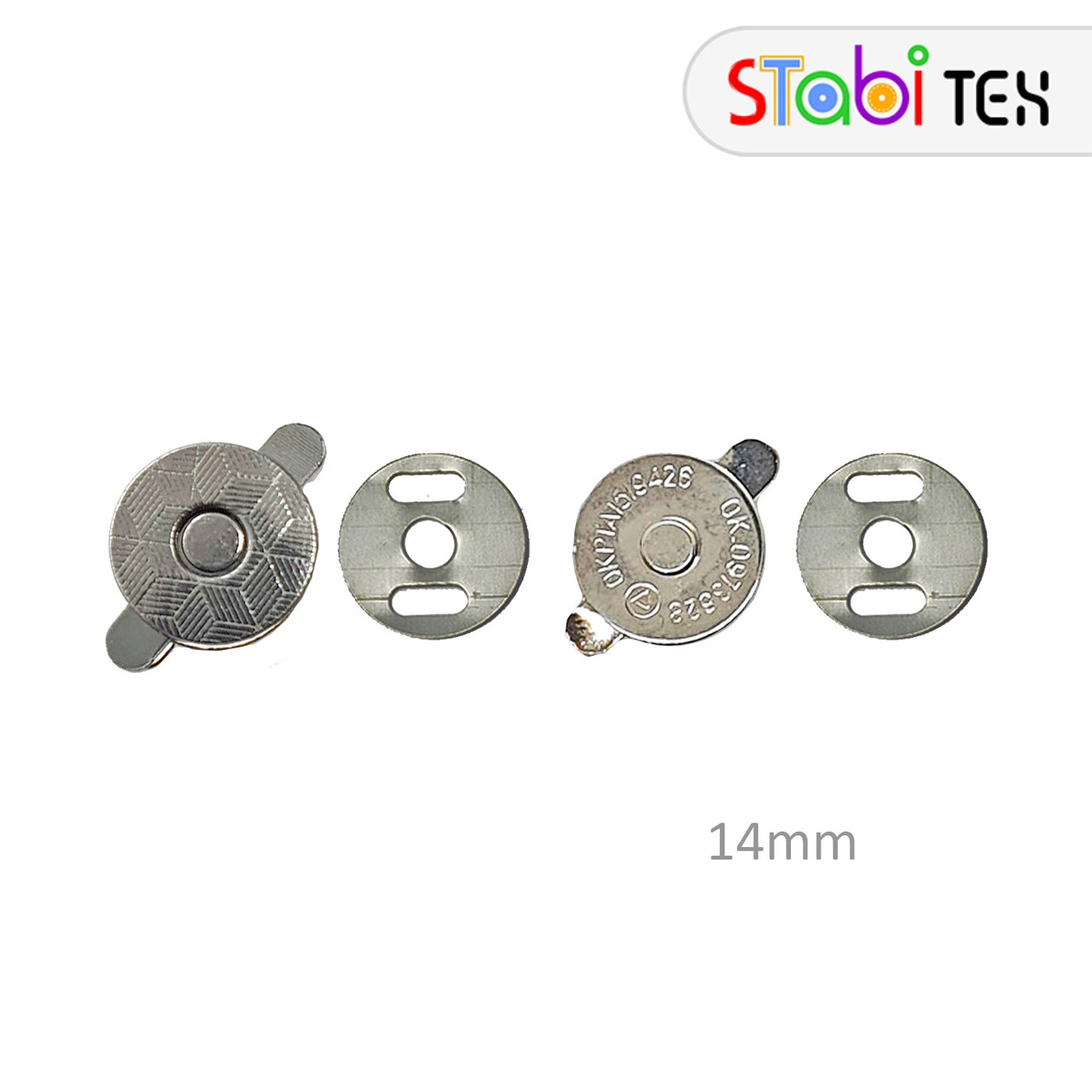 Магнітна кнопка 14мм пласка (200шт) 3г Нікель