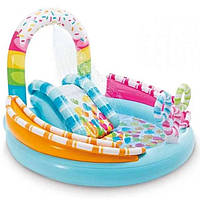 Дитячий надувний ігровий центр басейн INTEX CANDY FUN 170x168x122 см (57144)