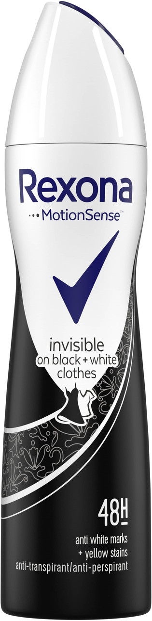 Дезодорант-антиперспірант Rexona Invisible Невидимий на чорному та білому 150 мл (8712561844857)