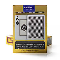 Пластикові гральні карти Copag "Texas hold'em" Gold чорні, фото 2