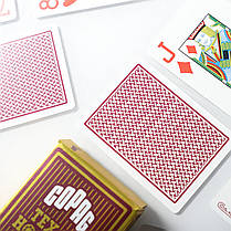Пластикові гральні карти Copag "Texas hold'em" Gold бордові, фото 4