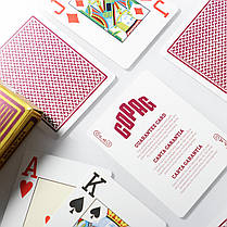 Пластикові гральні карти Copag "Texas hold'em" Gold бордові, фото 5