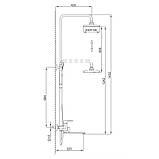 Душова система Frap F2471-6, вилив - перемикач на лійку, 3-функції, фото 7