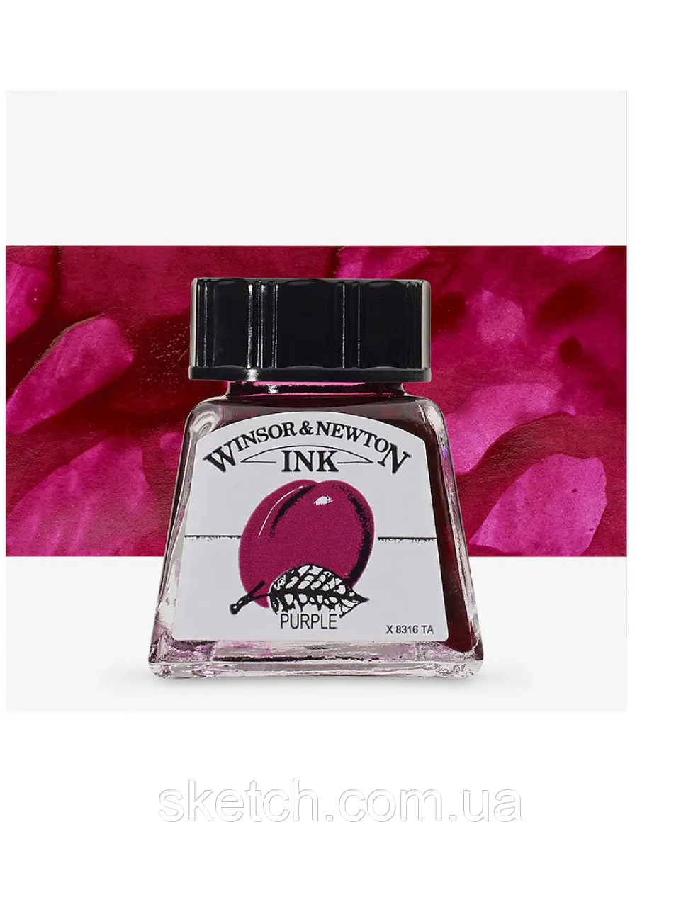 Туш художня Drawing Inks, №449 Purple, Winsor&Newton, фото 1