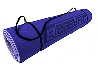 Коврик для йоги и фитнеса EasyFit TPE+TC 6 мм двухслойный сиреневый cо св.сиреневым + Чехол