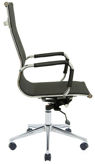 Кресло офисное тонкое черное Richman Кёльн Кельн Koln крестовина Хром лучи усиленный механизм Deeptilt - фото 3 - id-p1879595435