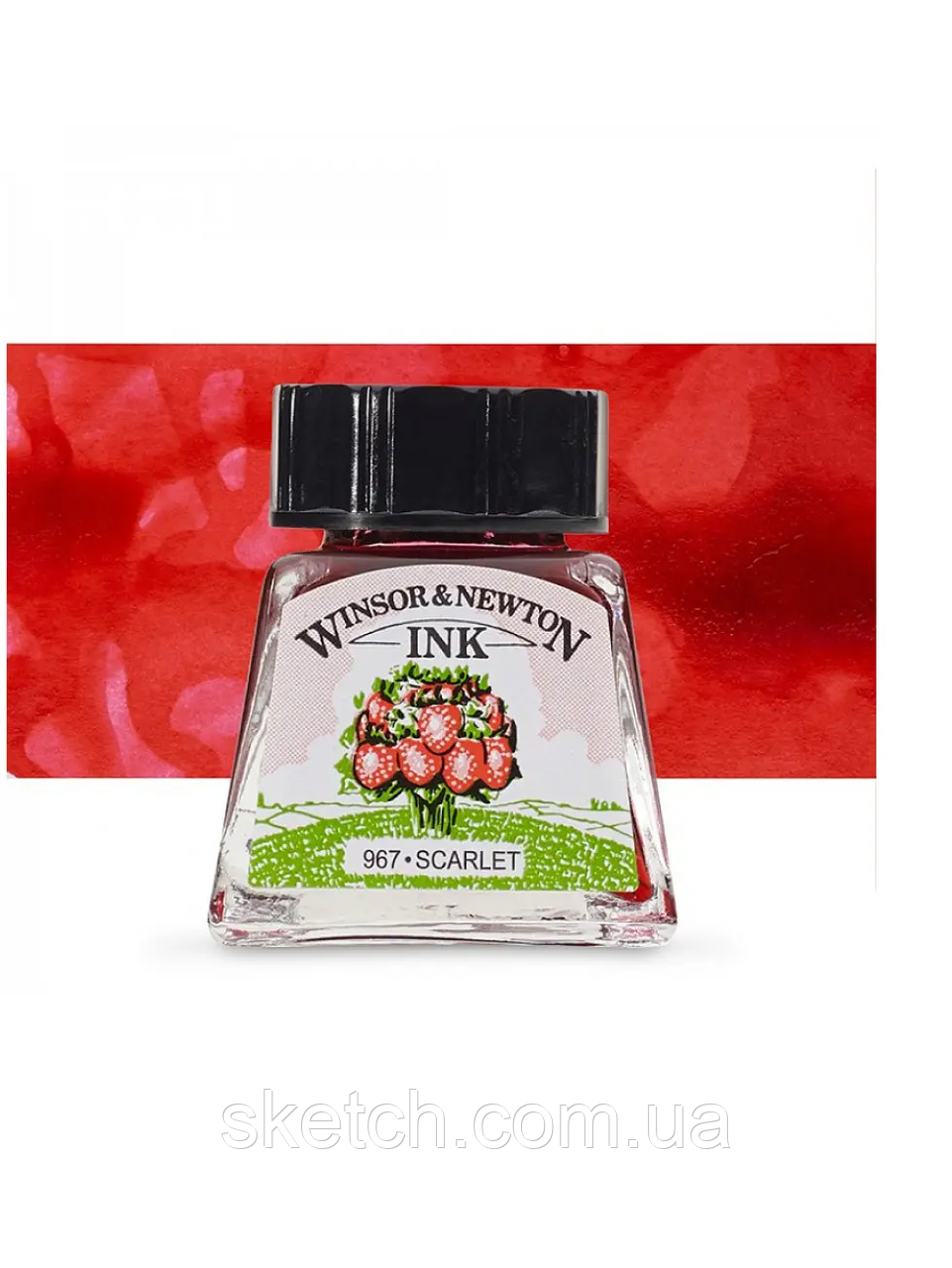 Туш художня Drawing Inks, №601 Scarlet, Winsor&Newton, фото 1