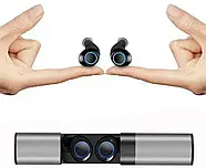 Бездротові навушники Bluetooth AirTwins S2 з боксом для заряджання Silver, фото 4
