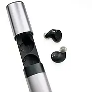 Бездротові навушники Bluetooth AirTwins S2 з боксом для заряджання Silver, фото 2