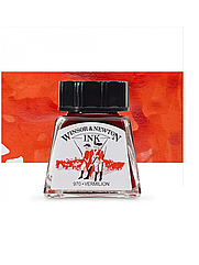 Туш художня Drawing Inks, №601 Vermilion, Winsor&Newton