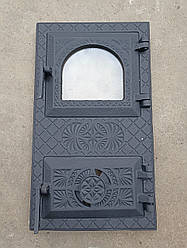 Дверцята спарені чавунні 500*290 мм "ВК" (з піддувом)