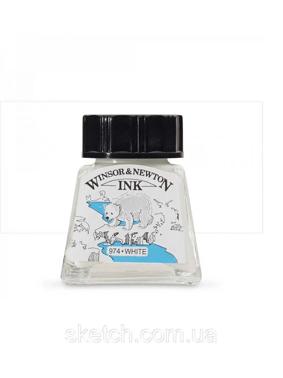 Туш художня Drawing Inks, №702 White, Winsor&Newton