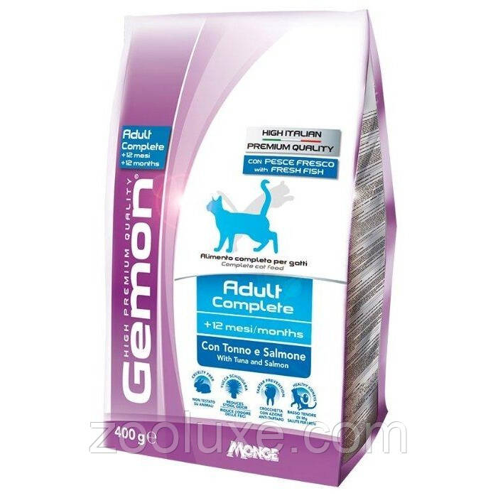 Gemon Adult Complete Tuna & Salmon 1,5 кг корм для котів Джемон Едалт Компліт Тунець і Лосось