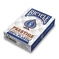 Пластиковые игральные карты | Bicycle Prestige Poker 100% Plastic синие