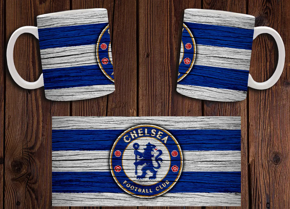 Чашка біла керамічна "ФК Челсі" Chelsea FC ABC, фото 1