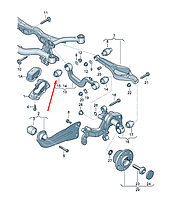 Сайлентблок заднего рычага внутренний Octavia A5 1Z Passat B6 Golf 5 VAG 1K0505279A производитель Lemforder