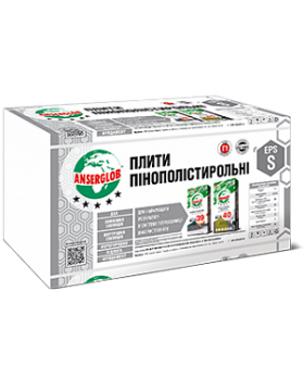 Плита полістирольна ANSERGLOB EPS-S 1 м·1 м (100 мм)