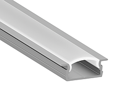 Алюмінієвий профіль для світлодіодної стрічки АЛ-01 1 метр анодований врізний LEDUA