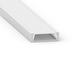 Алюмінієвий профіль для світлодіодної стрічки АЛ-02-2 1 метр анодований накладний LEDUA