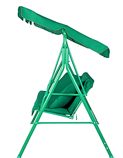 Садова гойдалка FUNFIT Relax Green для трьох, садова гойдалка з навісом для будинку, фото 4