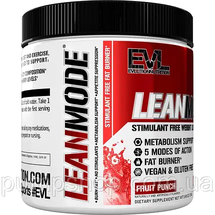 Жирспалювач без стимуляторів Evlution Nutrition Lean Mode Powder 30 порц ( смак фруктовий пунш ), фото 2