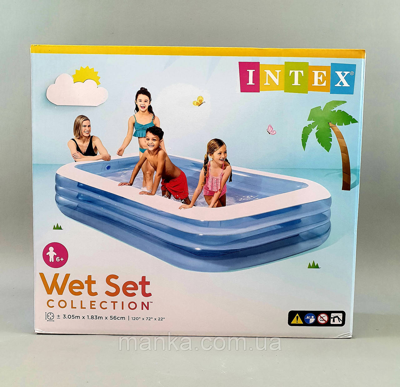 Intex Басейн 58484 NP (2) розміром 305х183х56см, об'єм: 1020л, вага: 7,3 кг, від 6 років