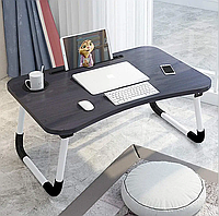 Портативный стол для ноутбука 59х39х28 Темное дерево | Столик-трансформер для ноутбука | Подставка под ноут