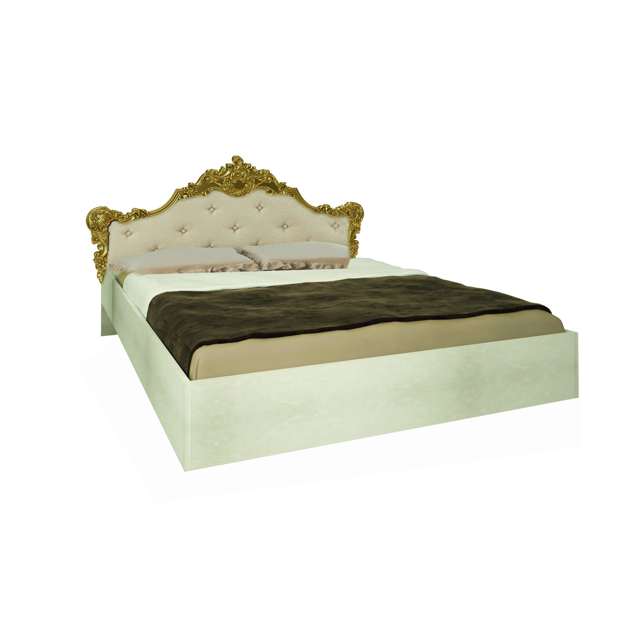 Ліжко Дженніфер 1,8х2,0 М'яка Спинка Радіка Беж Міро-Марк, фото 1