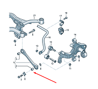 Сайлентблок заднього поперечного важеля зовнішній Passat B6 Octavia A5 1Z Golf 5 виробник Lemforder