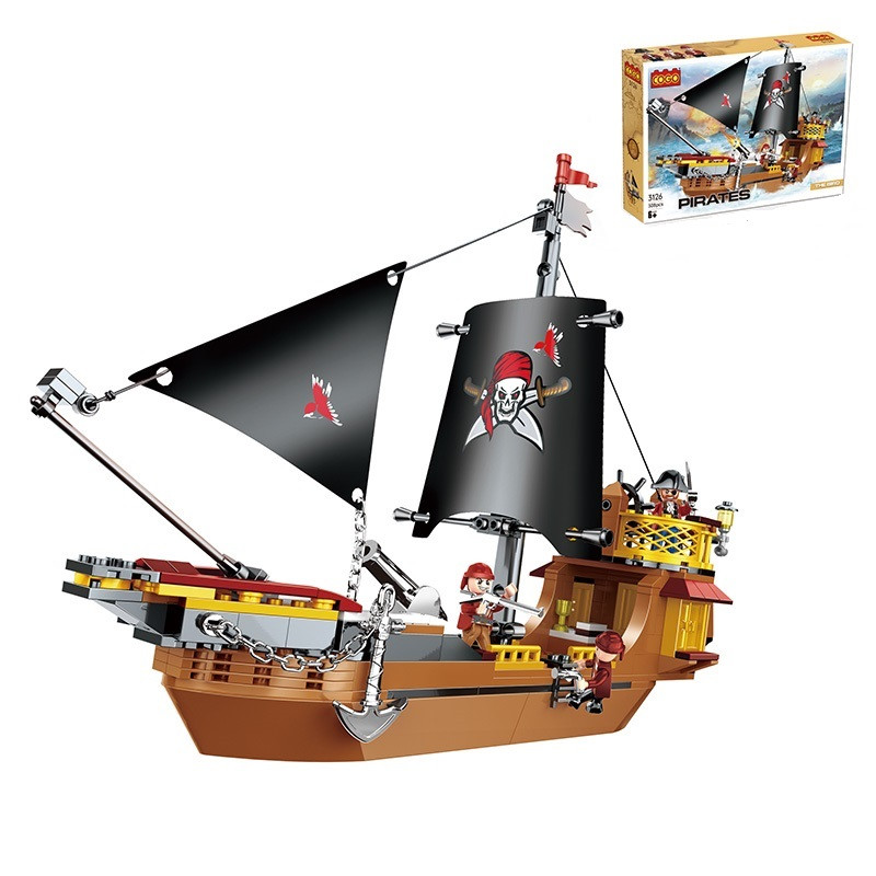 Конструктор Cogo Pirates Піратський корабель 3126, Пірати Карибського моря, 311 дет., блоковий, іграшка