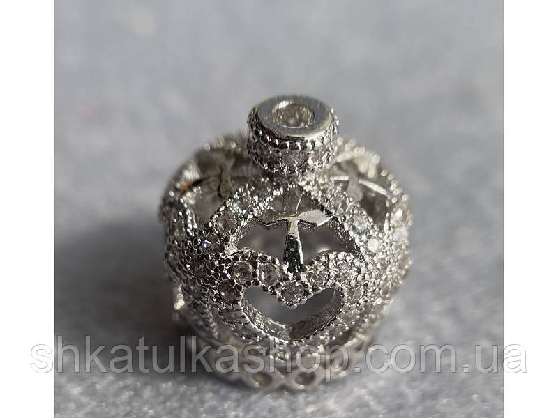 Шапочка-корона інкрустована фіанітами К12, фото 1