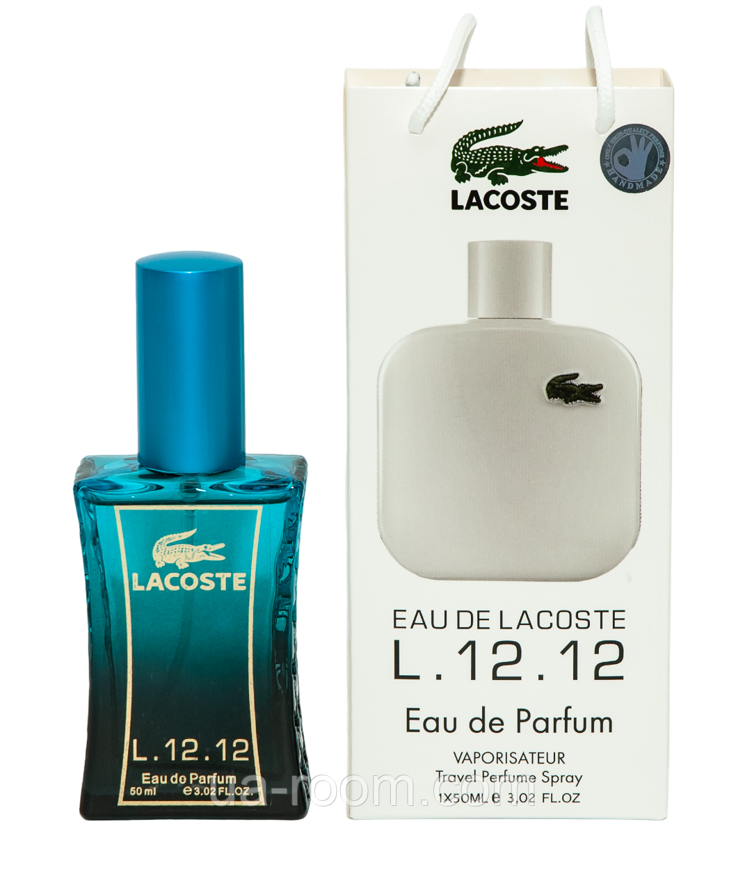 Тестер чоловічий eau de Lacoste lacoste L. 12.12 Blanc - Pure, 50 мл, сумка.