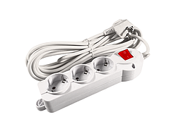 Подовжувач Кумир 3 гнізда 5м з заземл. з кнопкою/ LMK72019 захист для дітей, макс 2500Вт Лємансо