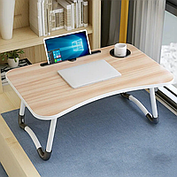 Портативный стол для ноутбука 59х39х28 Светлое дерево | Столик-трансформер для ноутбука | Подставка под ноут