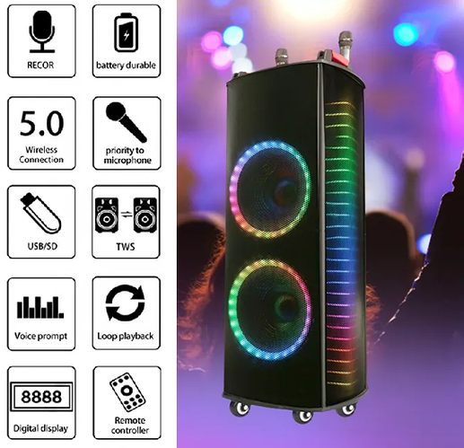 Переносная акустическая система SURFACE NDR-A1212 (12"х2) (120-200W ...