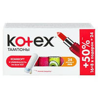 Гигиенические тампоны Кotex Normal, 16+8 = 24 шт