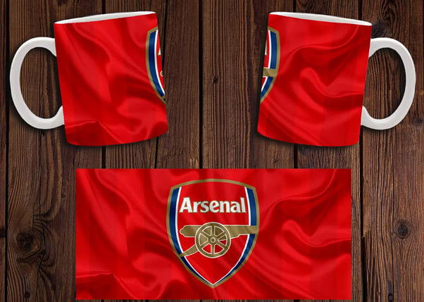 Чашка біла керамічна "ФК Арсенал" Arsenal ABC, фото 1