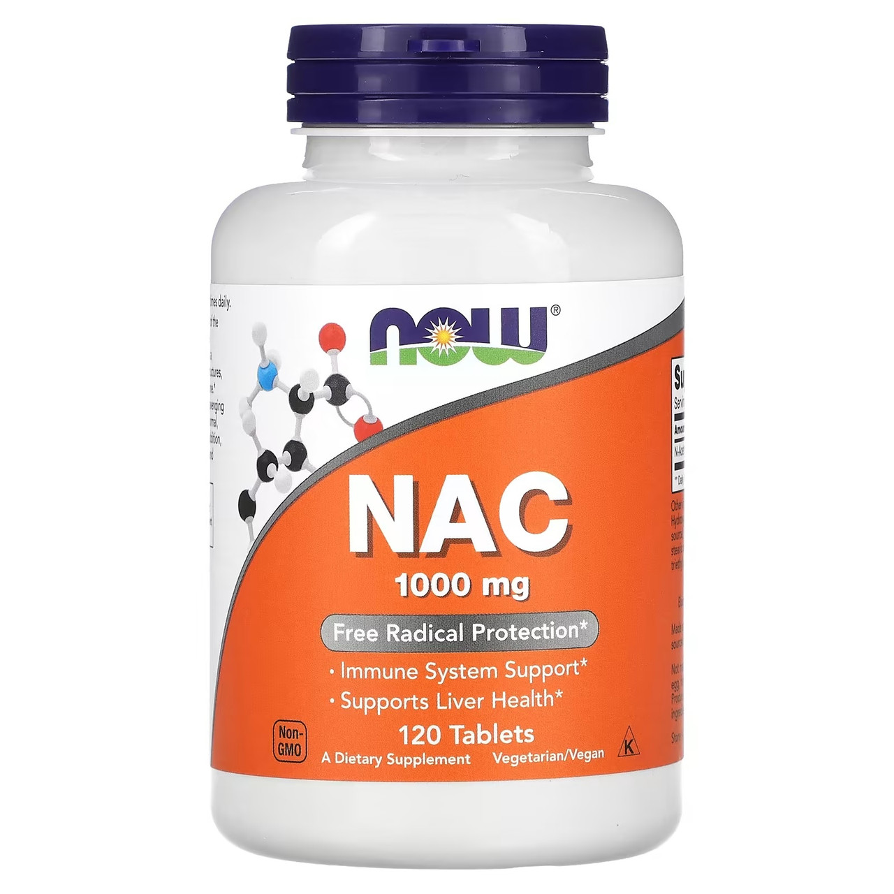 Амінокислота N-ацетил L-цистеїн Now Foods NAC 1000 мг 120 таб.