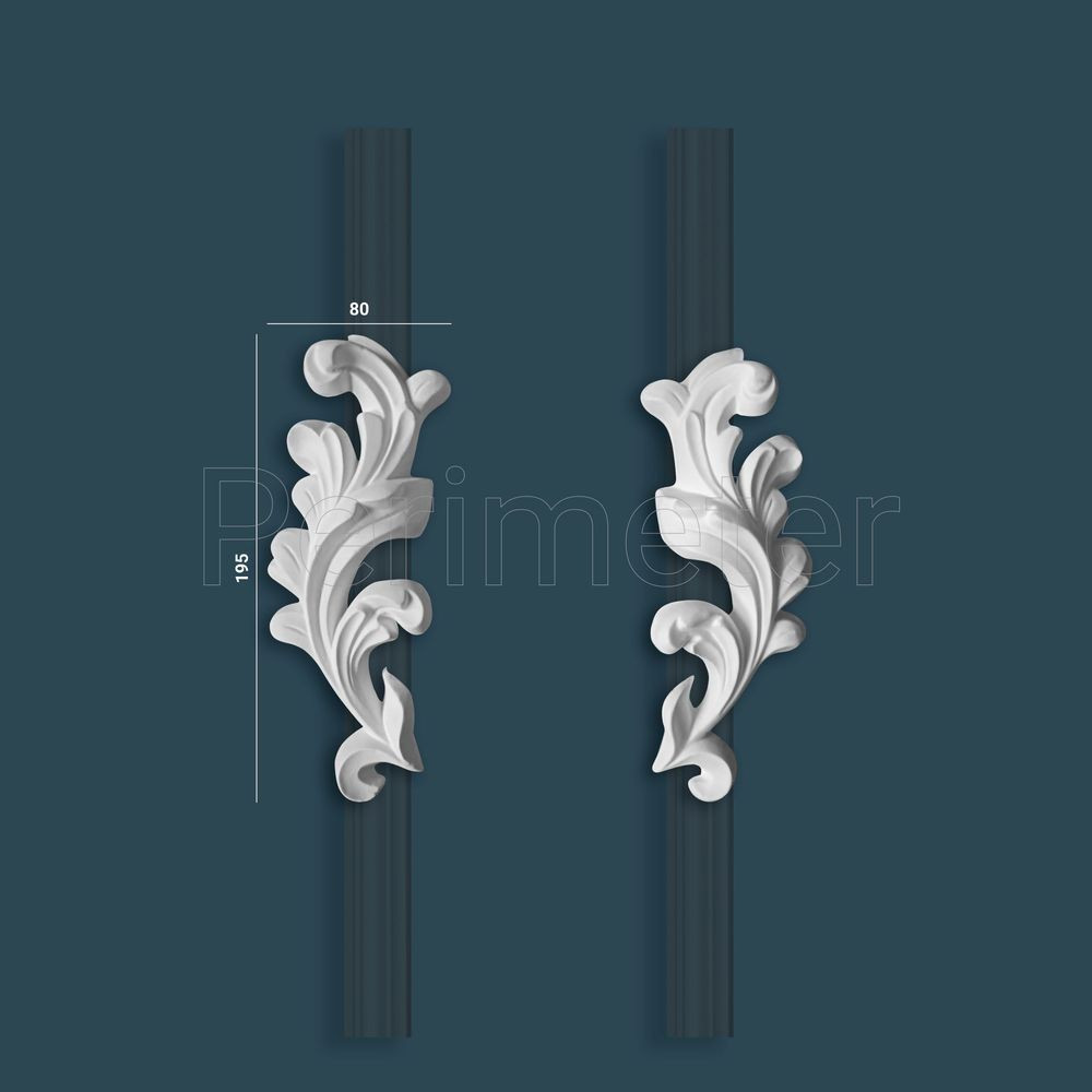 Ліпнина Perimeter PU молдинг PM-0244D L/R  декор * 195 x 80
