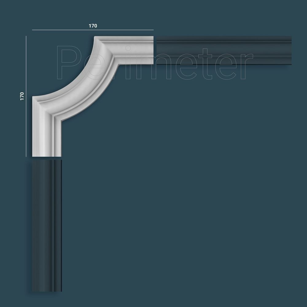Ліпнина Perimeter PU молдинг PM-0404D кут * 170 x 170
