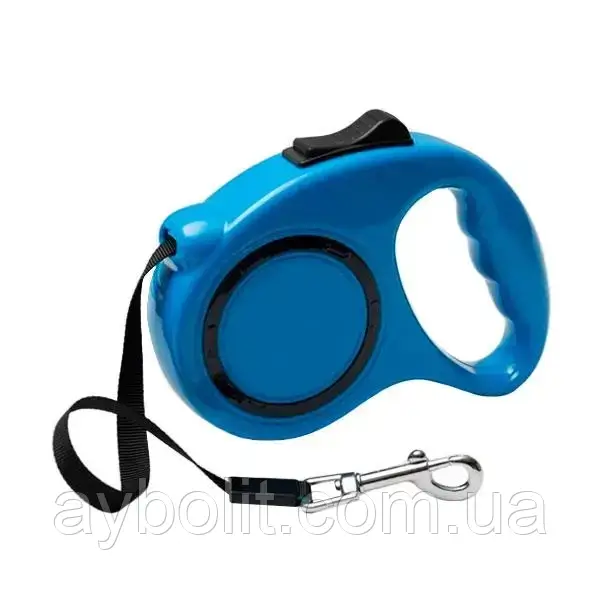 Рулетка синя XS-190-5М пластик, стрічка, фіксатор 5м/15кг (61708), фото 1