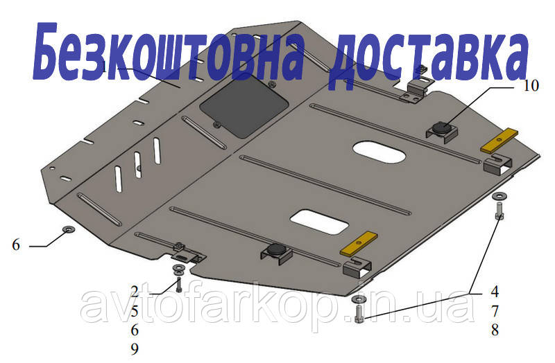 Захист двигуна Nissan Sentra (2014-2016) (Захист двигуна Нісан Центра) Кольчуга, фото 1