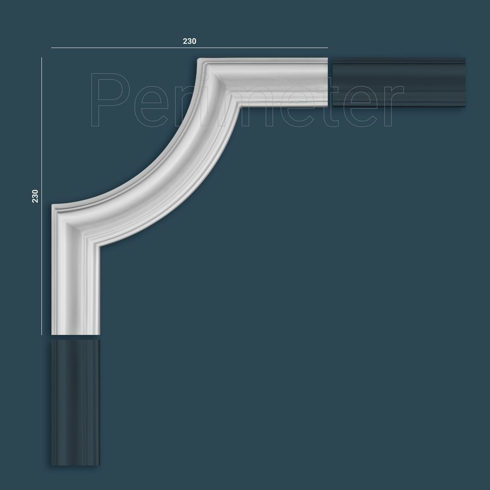 Ліпнина Perimeter PU молдинг PM-0405B кут * 230 x 230