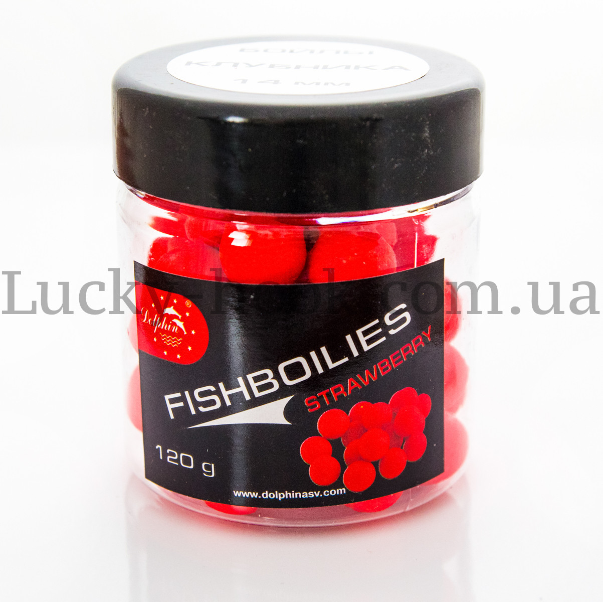 Бойли тонучі Dolpin 14mm Полуниця 120g