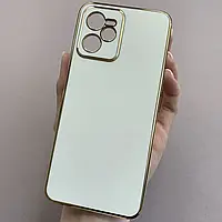 Чехол для Realme Narzo 50A Prime глянцевый с золотой окантовкой чехол на реалми нарзо 50а прайм белый h7y