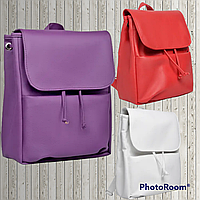 Женский фиолетовый рюкзак из экокожи Женский рюкзак Рюкзак для девушки Рюкзак для прогулок Рюкзак женский
