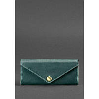 Удобный женский кошелек премиум класса Женский кожаный кошелек Портмоне женское цвет зеленый Портмоне девушке