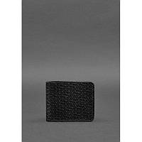 Стильный мужской кошелек Качественное мужское портмоне из натуральной кожи Мужское кожаное портмоне черное
