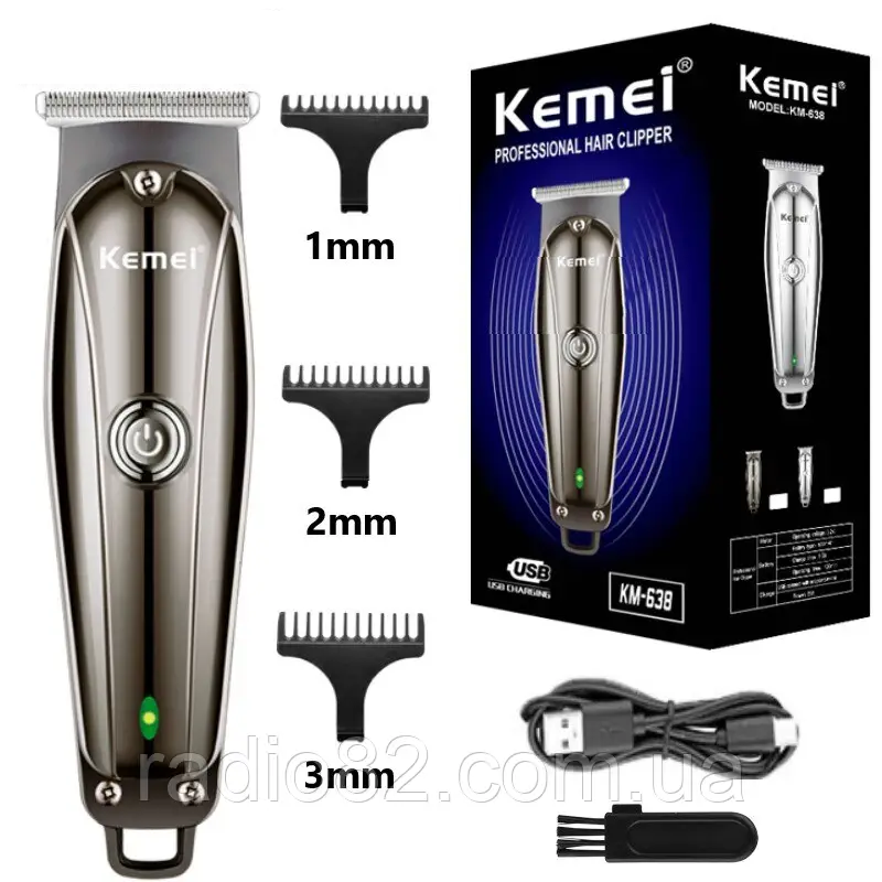 Машинка для стриження та тример KEMEI KM-638